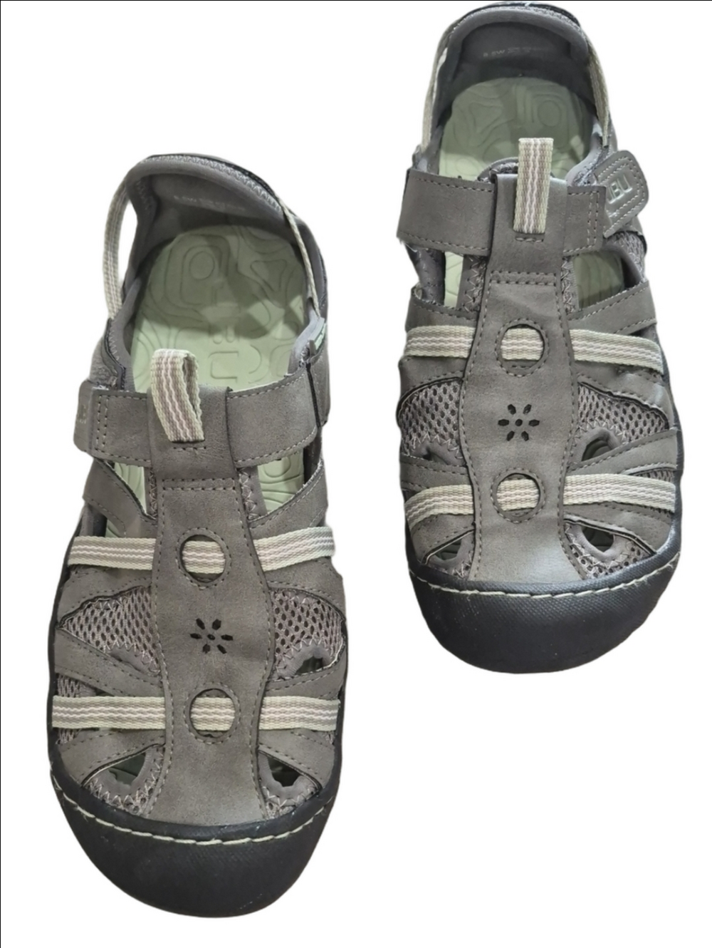 JBU by Jambu Regional Water Ready Sandals - Dark Grey/Moss - Size 8.5